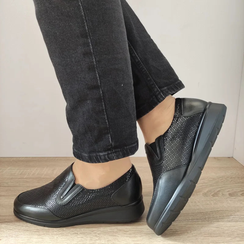 PANTOFI CASUAL DAMA PITILLOS 10011 NEGRI - imagine 3