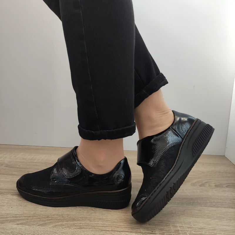 PANTOFI CASUAL DAMA RIEKER 487C0-00 NEGRI - imagine 2