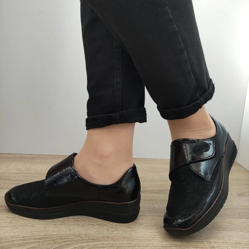 PANTOFI CASUAL DAMA RIEKER 487C0-00 NEGRI - imagine 4