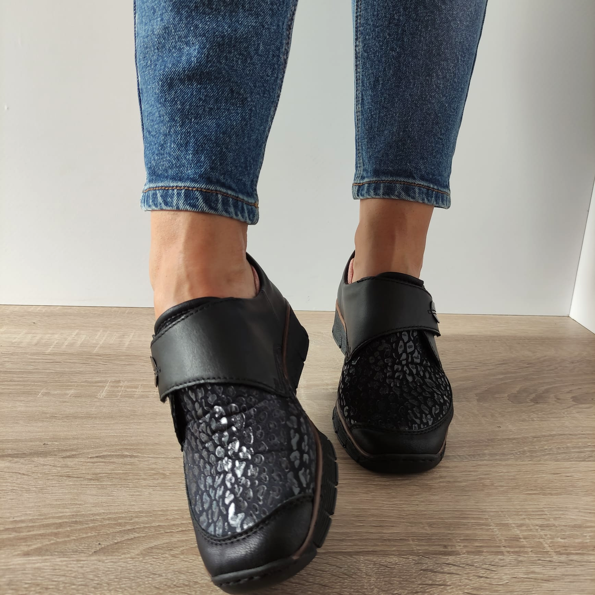 PANTOFI CASUAL DAMA RIEKER 537C0-00 NEGRI - imagine 5