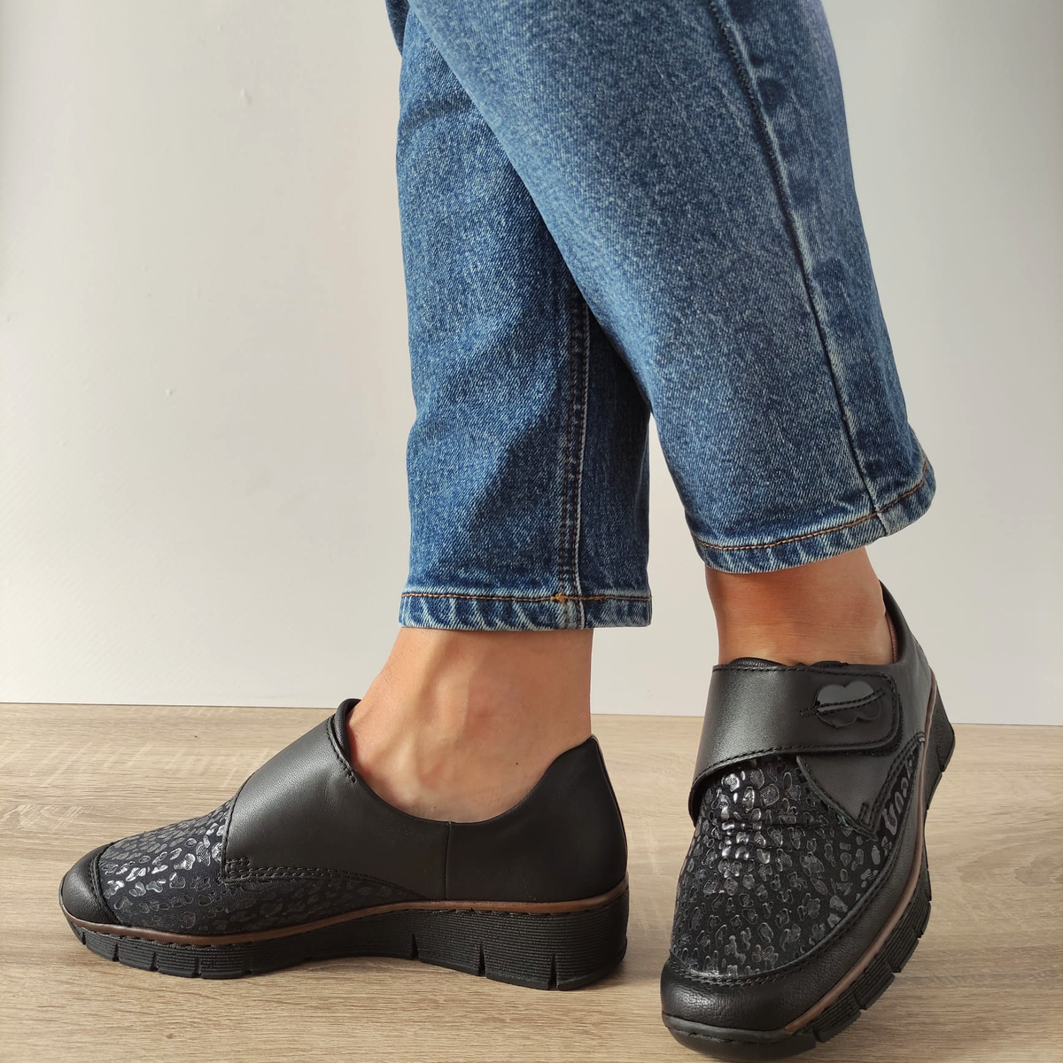 PANTOFI CASUAL DAMA RIEKER 537C0-00 NEGRI - imagine 3