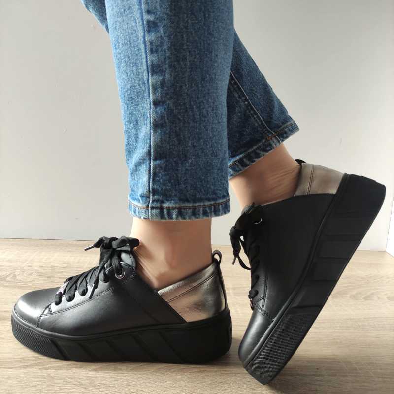 PANTOFI CASUAL DAMA RIEKER W0502-03 NEGRI - imagine 2