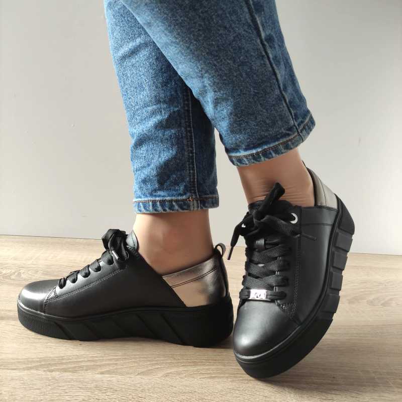 PANTOFI CASUAL DAMA RIEKER W0502-03 NEGRI - imagine 3