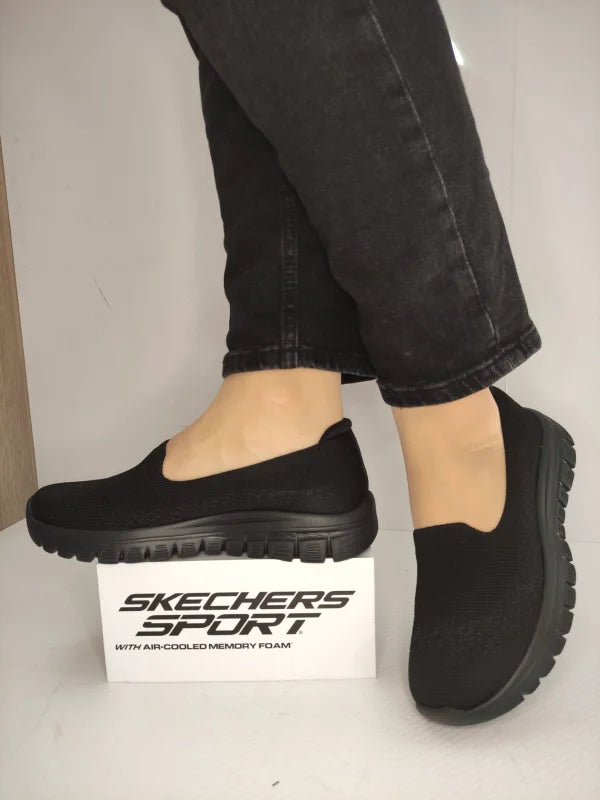 PANTOFI CASUAL DAMA SKECHERS 100697 BBK - imagine 2