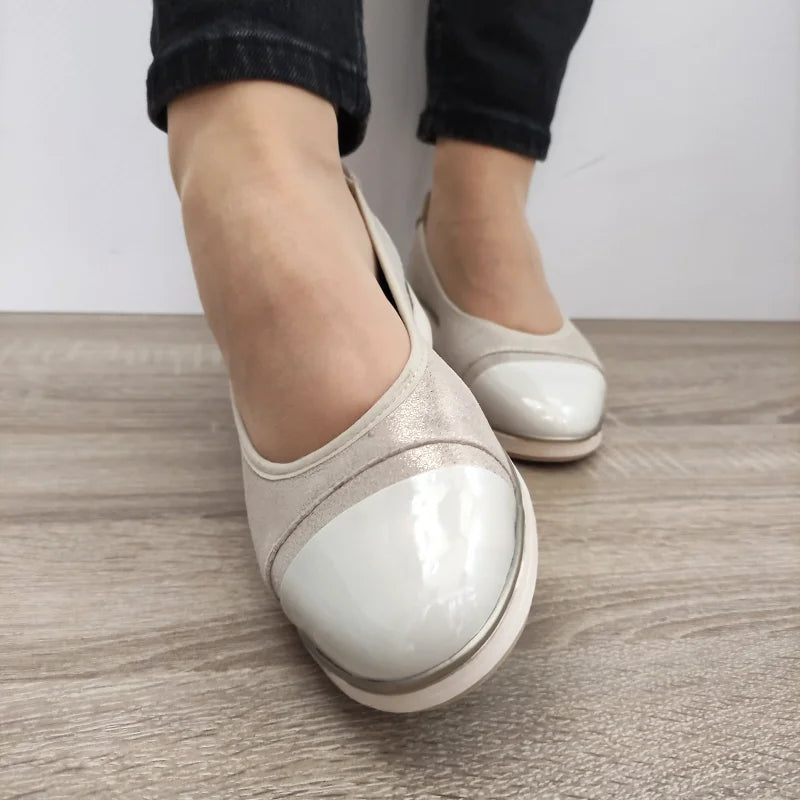 PANTOFI CASUAL DAMA TAMARIS 82200-44 BEJ CU AURIU - imagine 4