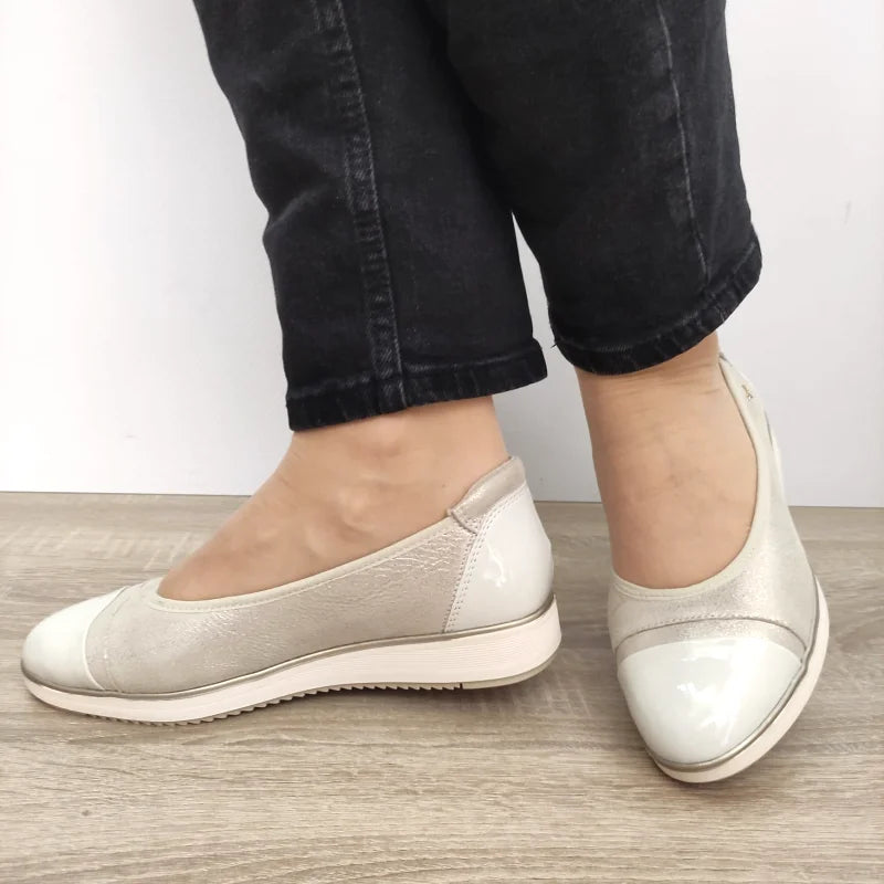 PANTOFI CASUAL DAMA TAMARIS 82200-44 BEJ CU AURIU - imagine 3