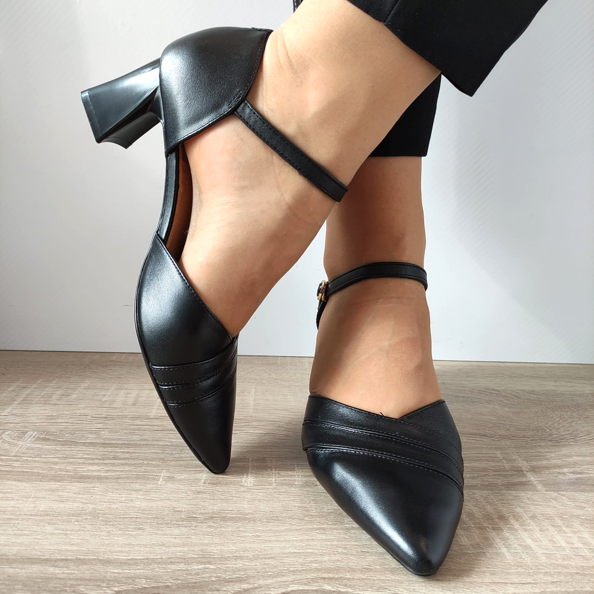 PANTOFI ELEGANȚI DECUPATI DAMA FORMAZIONE 83175 NEGRI - imagine 4