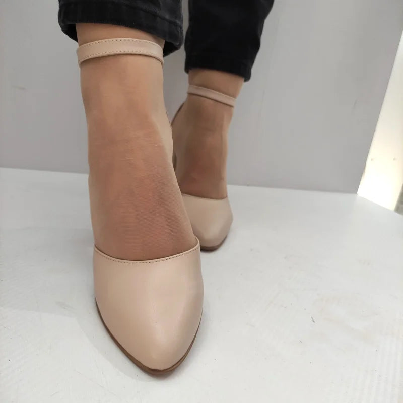 PANTOFI DECUPATI DAMA PERLLA 1848-6 ROZ NUDE - imagine 4