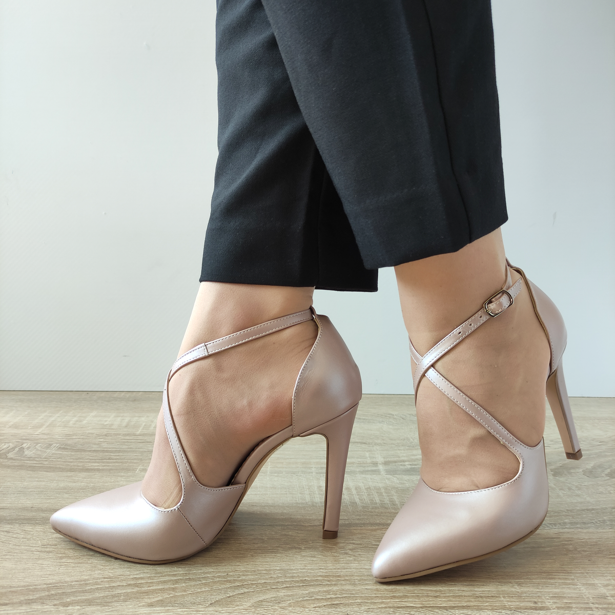 PANTOFI DECUPATI DAMA PERLLA 3211-3 GREJ SIDEFAT - imagine 2