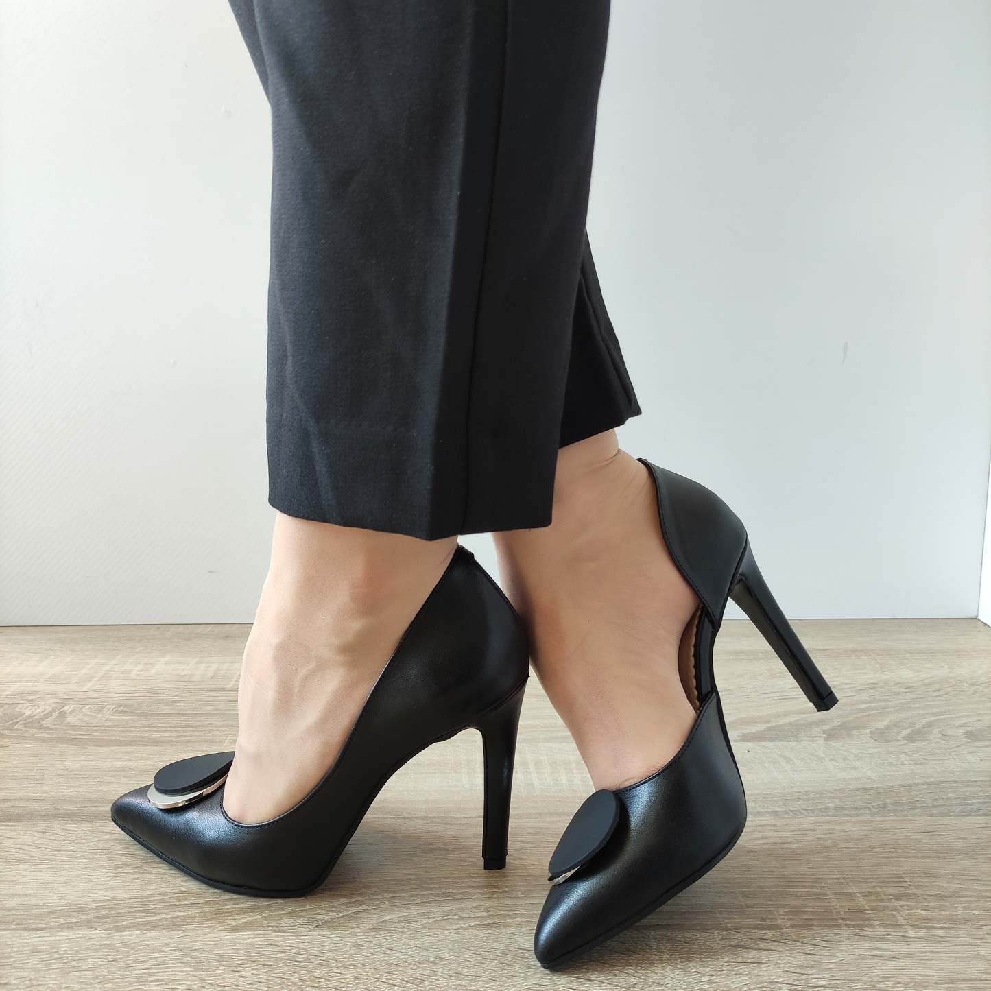 PANTOFI ELEGANȚI DECUPATI DAMA PERLLA 3272-1 NEGRI - imagine 3