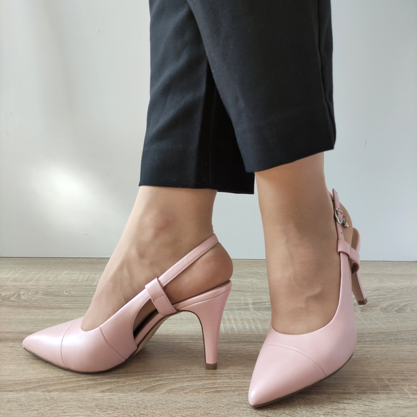 PANTOFI ELEGANTI DECUPATI DAMA CAPRICE 29600-42 ROZ PERLAT - imagine 2