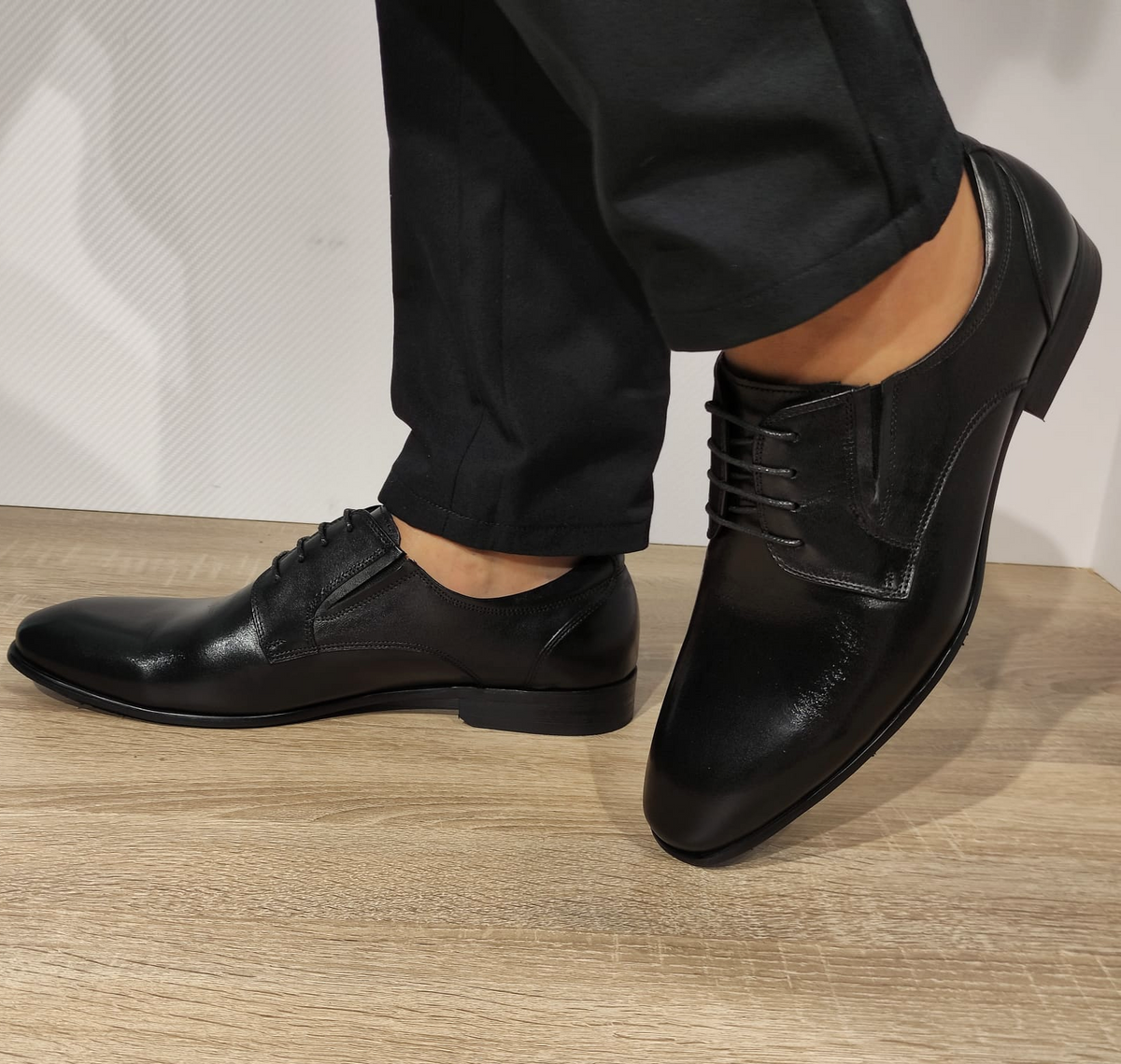 PANTOFI ELEGANTI BARBATI ELDEMAS 003-035A NEGRI - imagine 2