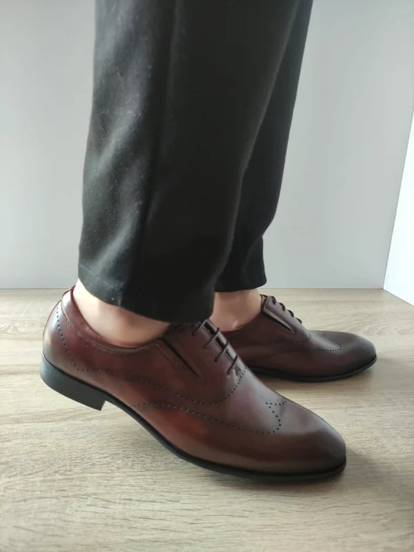 PANTOFI ELEGANTI BARBATI ELDEMAS 003-037 MARO - imagine 3