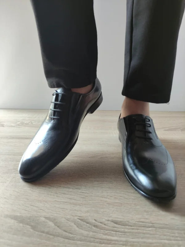 PANTOFI ELEGANTI BARBATI ELDEMAS 003-037 NEGRI - imagine 3