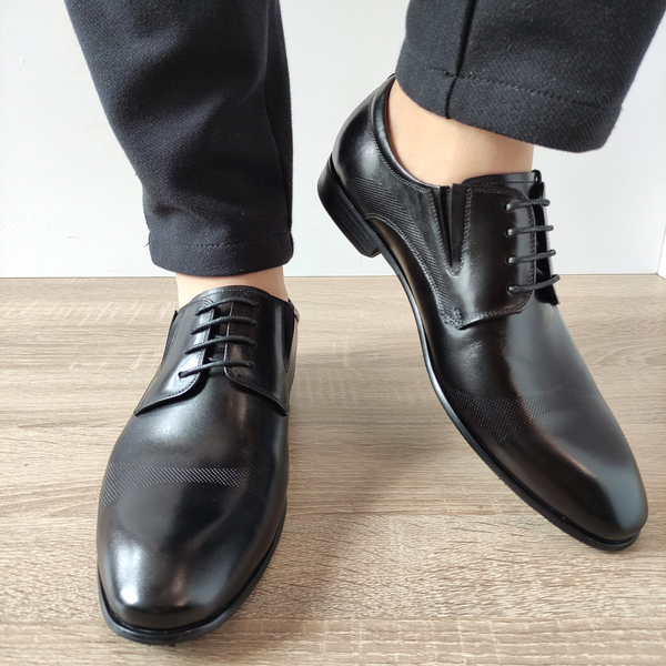 PANTOFI ELEGANTI BARBATI ELDEMAS 003-3 NEGRI - imagine 5