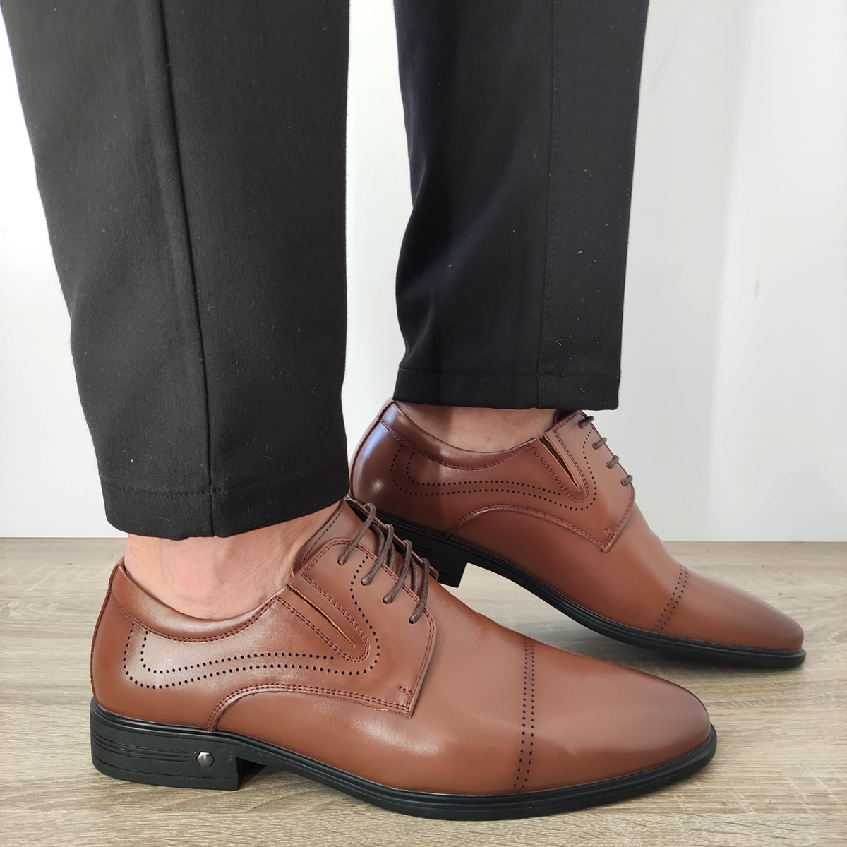 PANTOFI ELEGANTI BARBATI ELDEMAS 7065-844 MARO - imagine 3