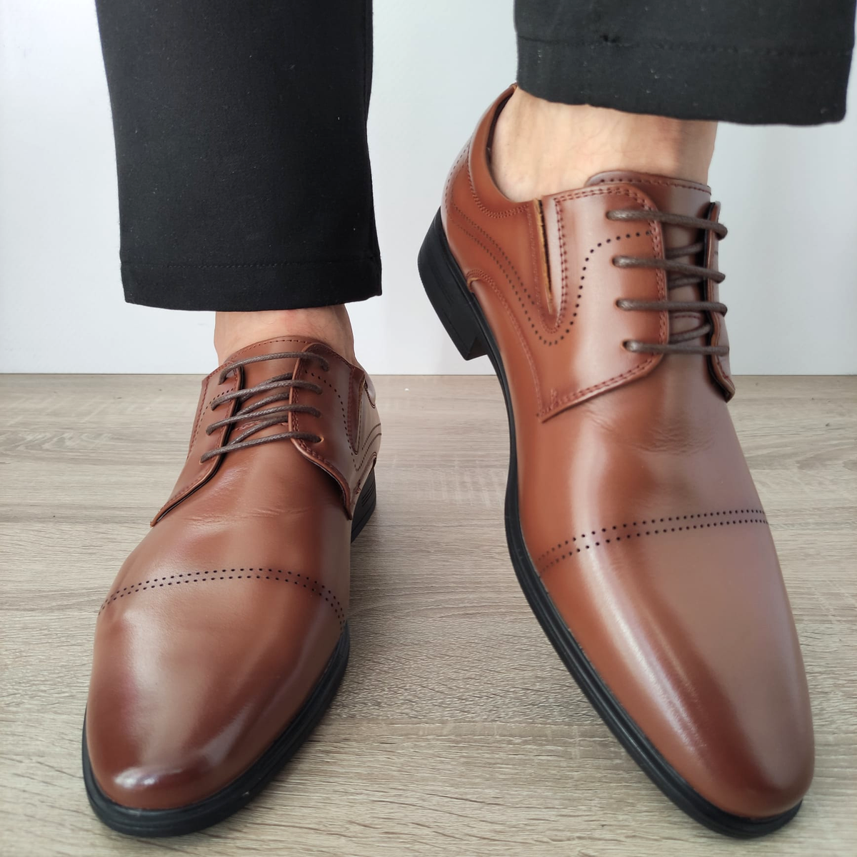 PANTOFI ELEGANTI BARBATI ELDEMAS 7065-844 MARO - imagine 5