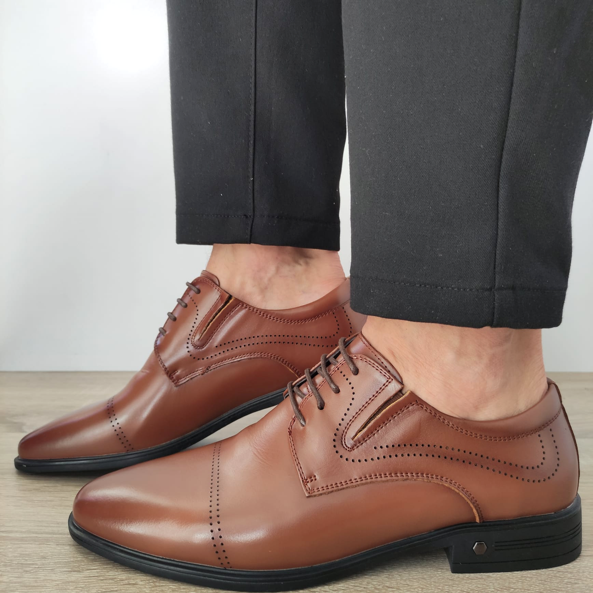 PANTOFI ELEGANTI BARBATI ELDEMAS 7065-844 MARO - imagine 2