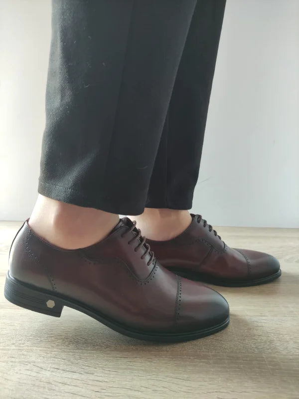 PANTOFI ELEGANTI BARBATI ELDEMAS F066-023 WINE (BORDO) - imagine 2