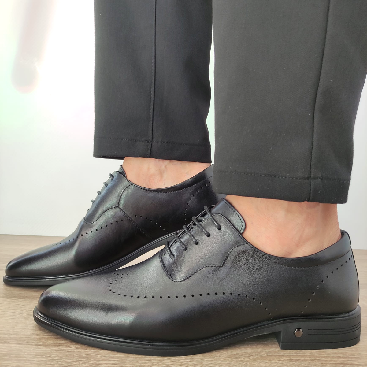 PANTOFI ELEGANTI BARBATI ELDEMAS F066-025 NEGRI - imagine 2