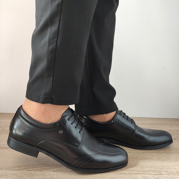 PANTOFI ELEGANTI BARBATI ELDEMAS F4155-361 NEGRI - imagine 2