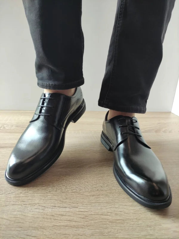 PANTOFI ELEGANTI BARBATI ELDEMAS FKH96608 NEGRI - imagine 5