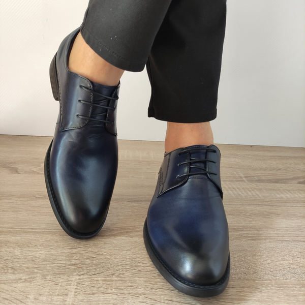 PANTOFI ELEGANTI BARBATI ELDEMAS HKH2558 ALBASTRI - imagine 4