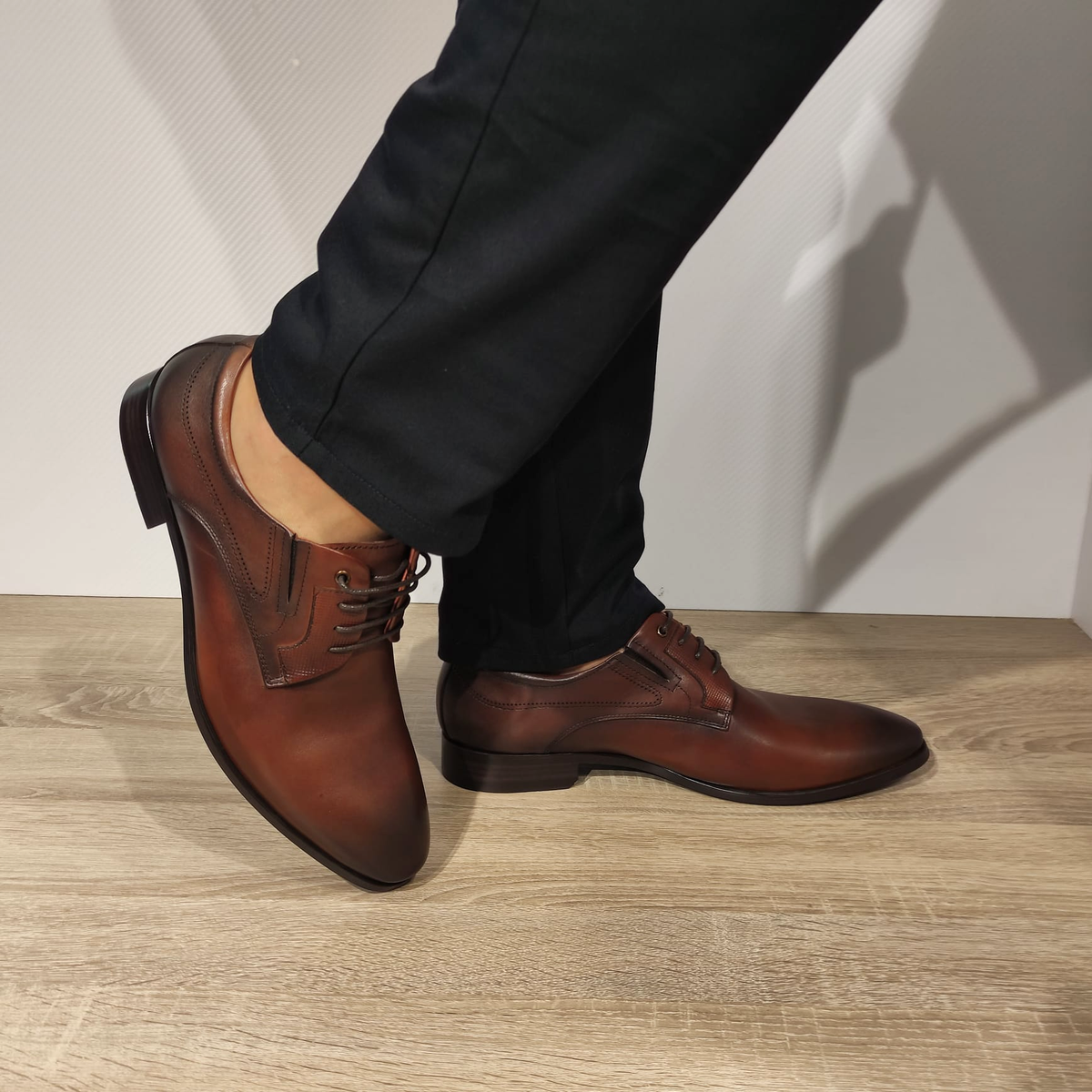 PANTOFI ELEGANTI BARBATI ELDEMAS VS161-07 MARO - imagine 3