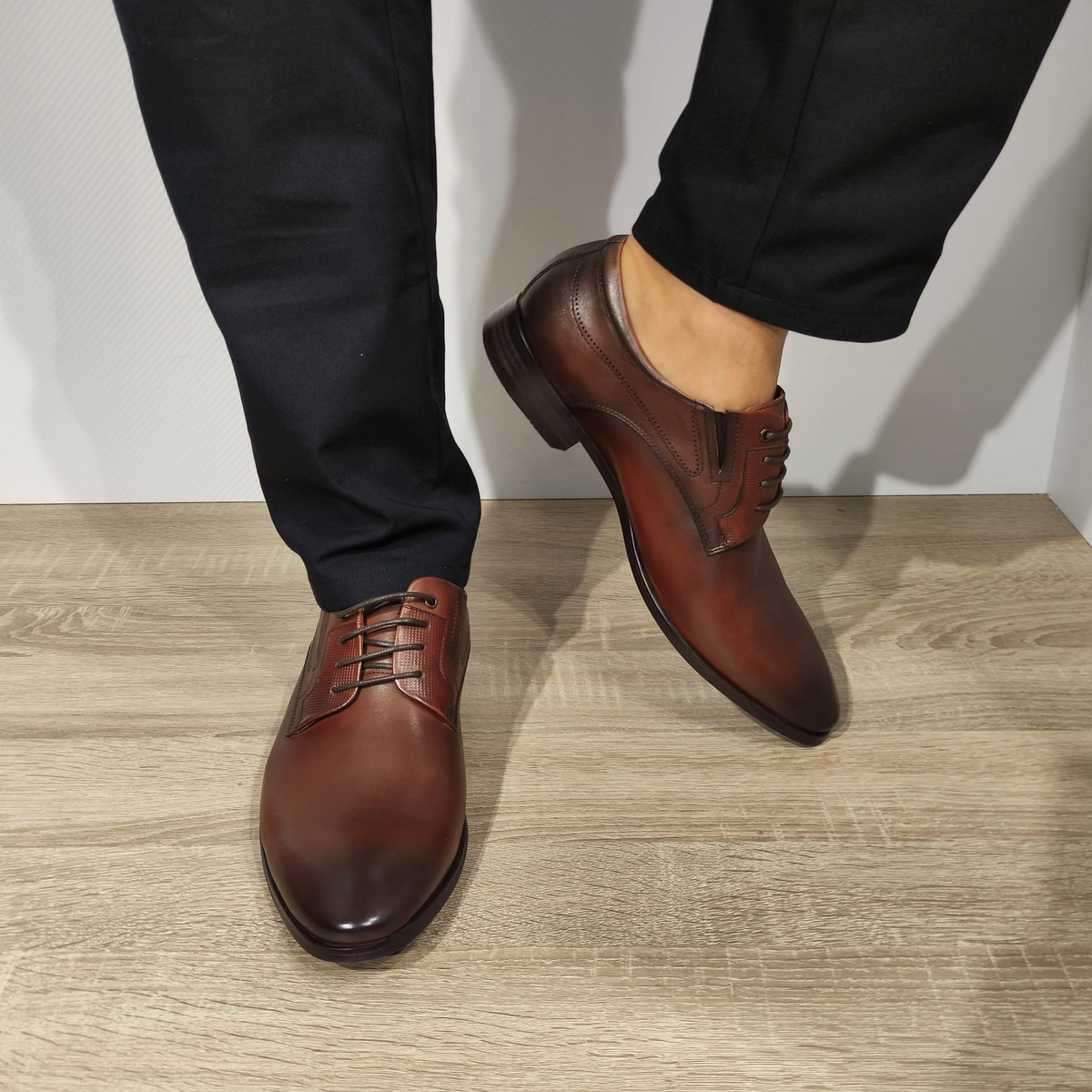 PANTOFI ELEGANTI BARBATI ELDEMAS VS161-07 MARO - imagine 4