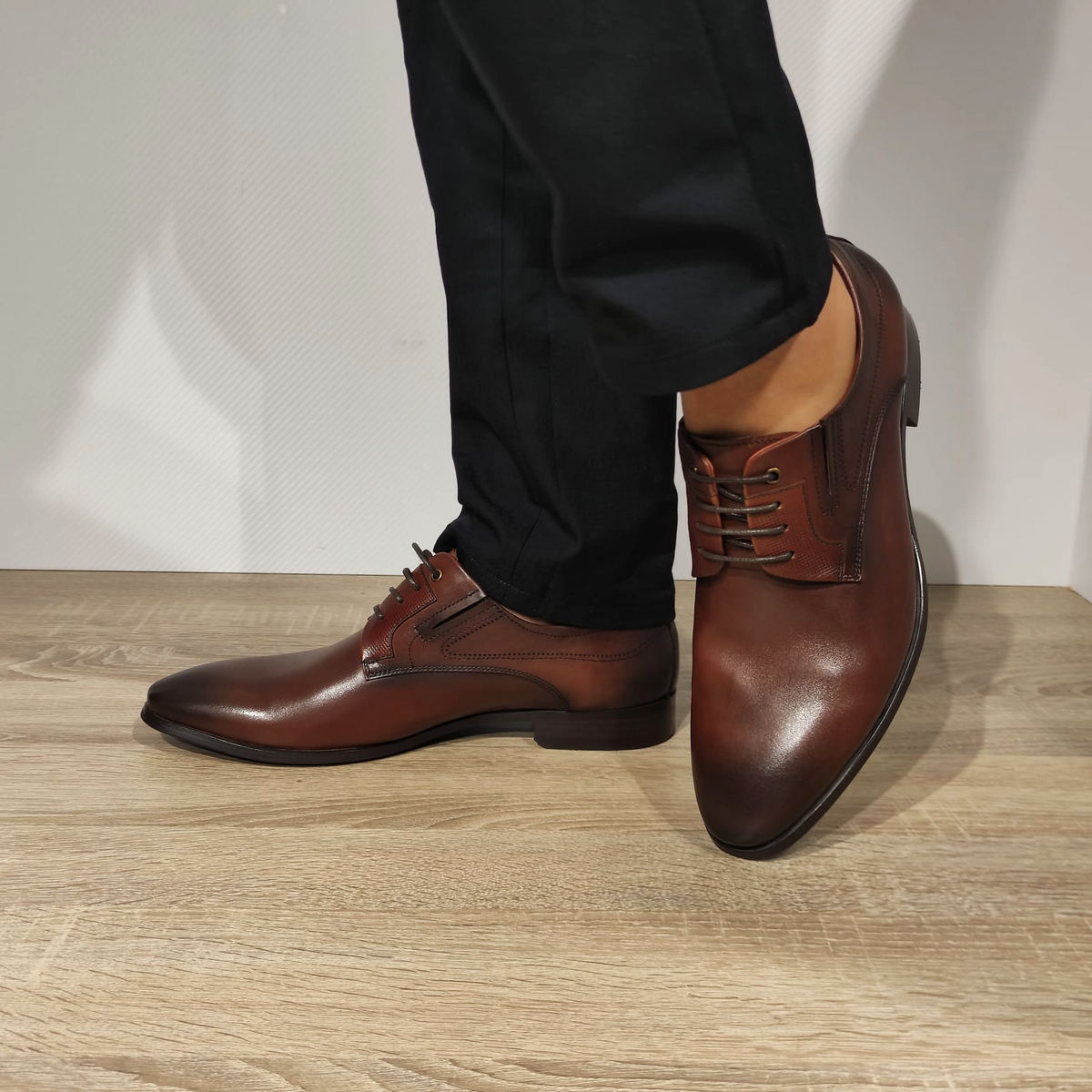 PANTOFI ELEGANTI BARBATI ELDEMAS VS161-07 MARO - imagine 2