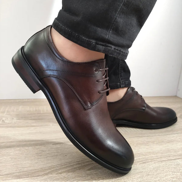 PANTOFI ELEGANTI BARBATI GORETTI 103-59B-19 MARO - imagine 4