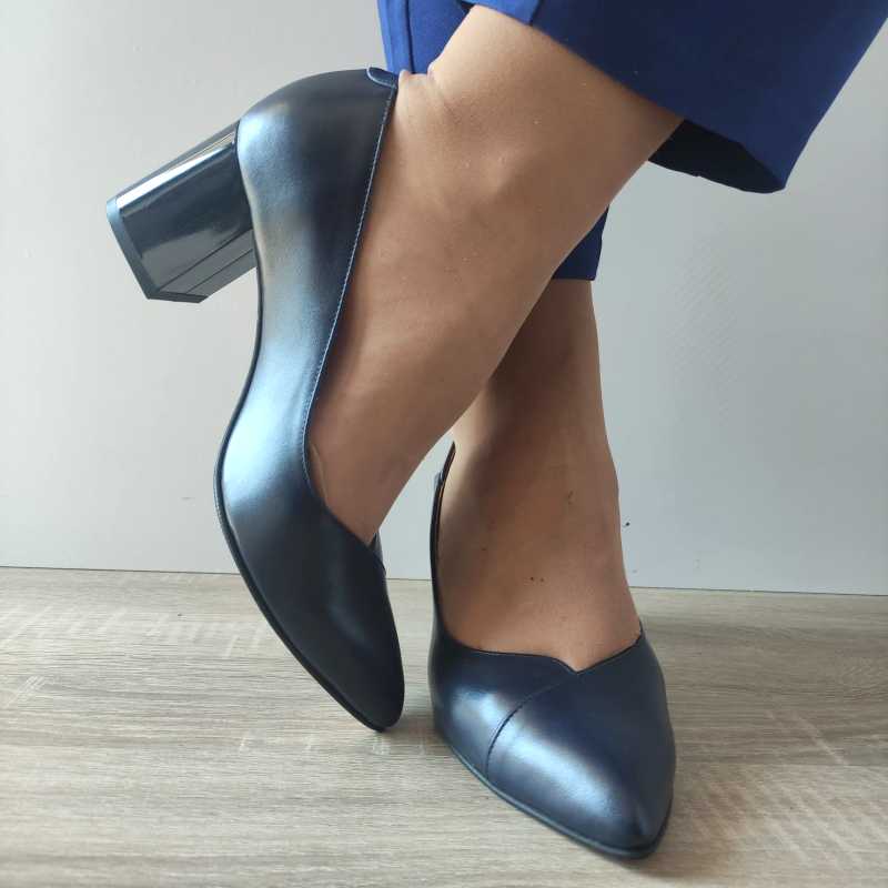 PANTOFI ELEGANTI DAMA ANTONO 14462 BLEUMARIN - imagine 4