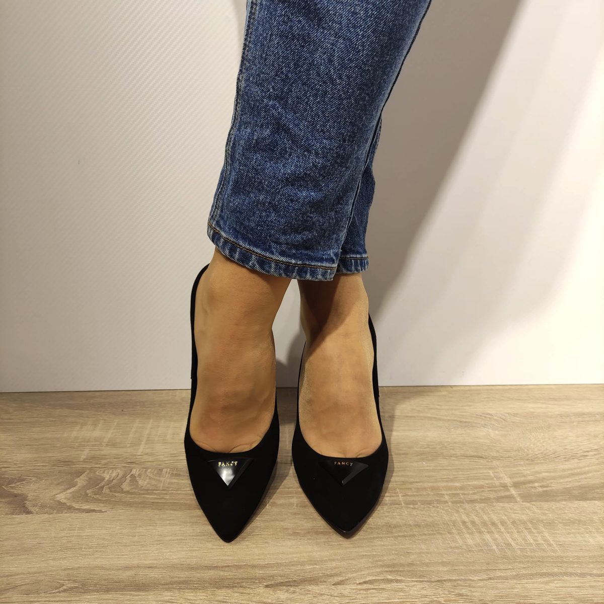 PANTOFI ELEGANTI DAMA AGA 1249.19 NEGRI VELUR - imagine 5