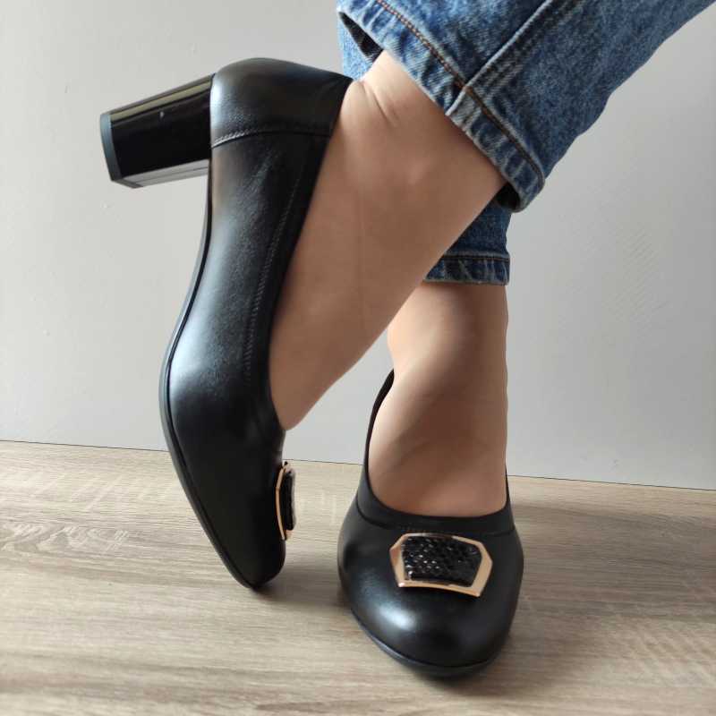 PANTOFI ELEGANTI DAMA AGA 1642 2198 2745 NEGRI - imagine 4