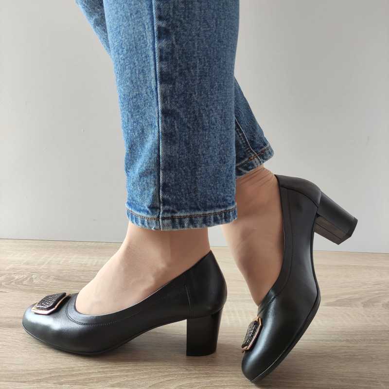 PANTOFI ELEGANTI DAMA AGA 1642 2198 2745 NEGRI - imagine 2
