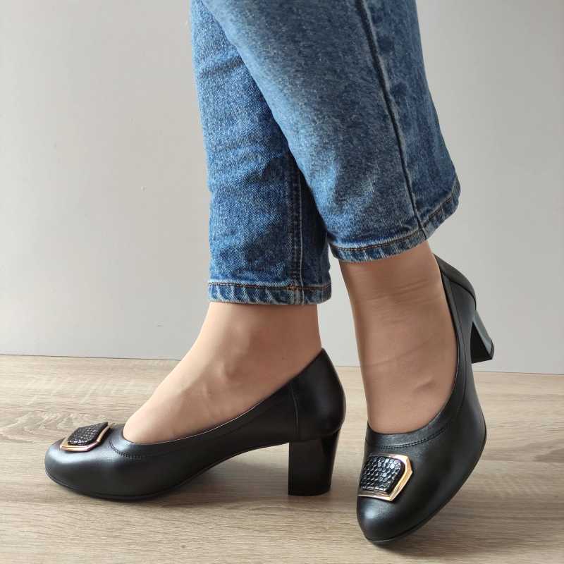 PANTOFI ELEGANTI DAMA AGA 1642 2198 2745 NEGRI - imagine 3
