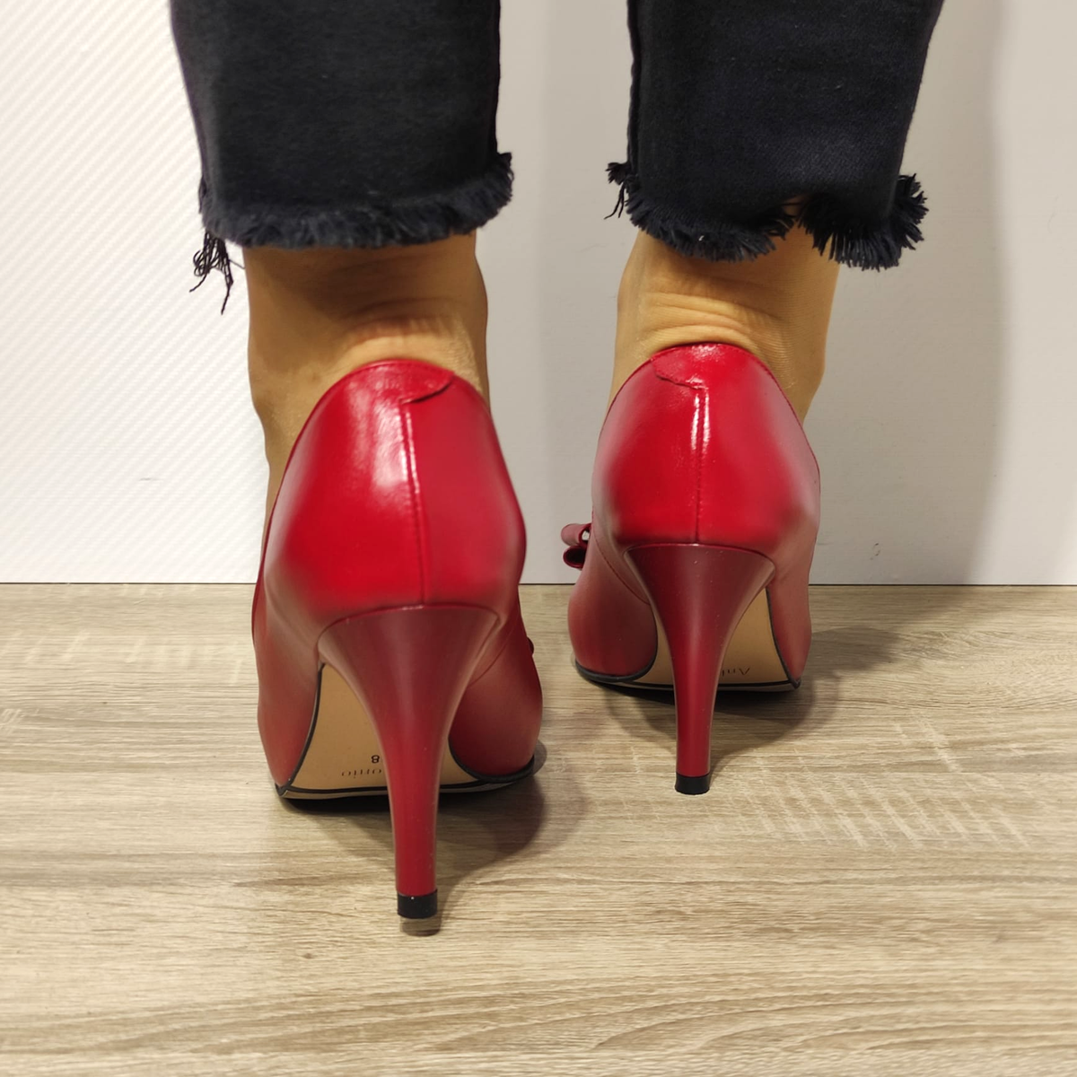 PANTOFI ELEGANTI DAMA ANTONIO 25216 ROSII INCHIS - imagine 4