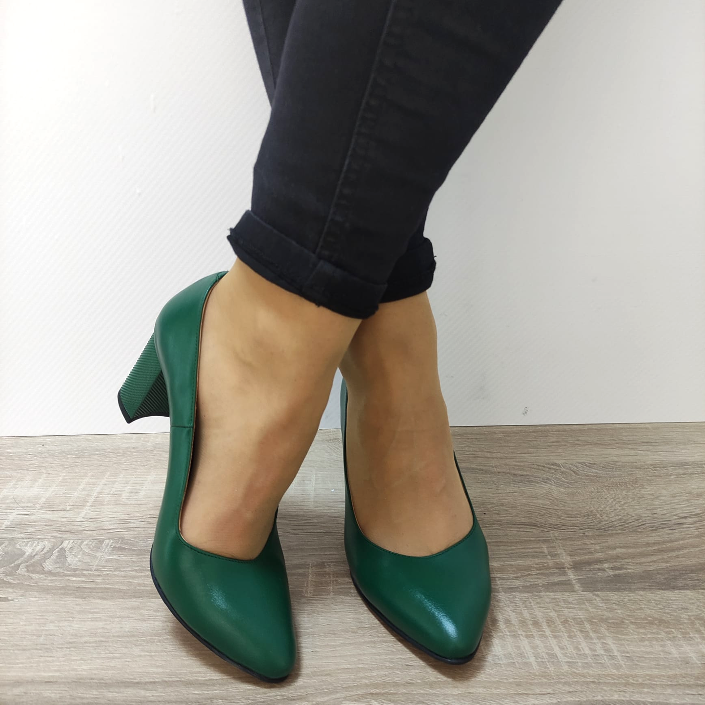 PANTOFI ELEGANTI DAMA ANTONIO 21216 VERZI - imagine 4