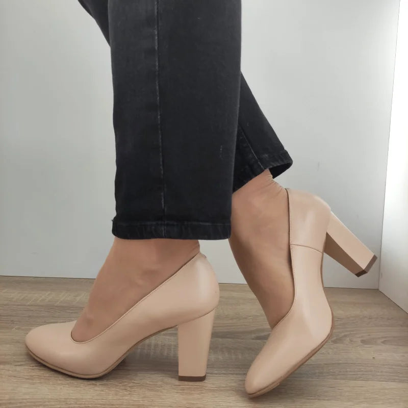 PANTOFI ELEGANTI DAMA ANTONIO 2500 ROZ NUDE - imagine 2