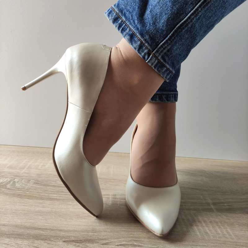 PANTOFI ELEGANTI DAMA ANTONIO 3527 BEJ SIDEF - imagine 4