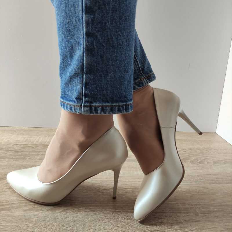 PANTOFI ELEGANTI DAMA ANTONIO 3527 BEJ SIDEF - imagine 3