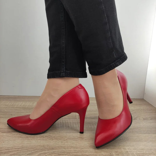 PANTOFI ELEGANTI DAMA ANTONIO 3527 ROSII - imagine 5