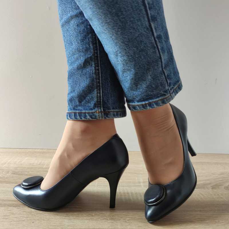 PANTOFI ELEGANTI DAMA ANTONIO 40216 BLEUMARIN - imagine 2