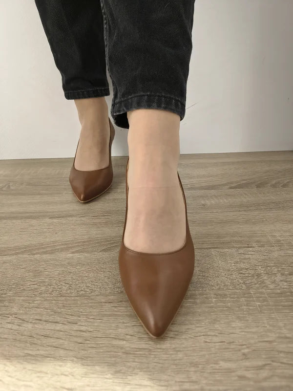 PANTOFI ELEGANTI DAMA ANTONIO 5420 MARO CAMEL - imagine 5