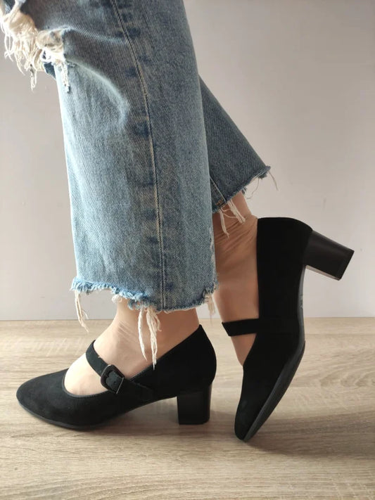 PANTOFI ELEGANTI DAMA CAPRICE 22307-45 NEGRI VELUR