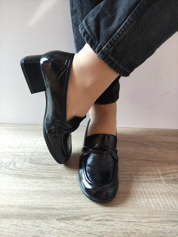 PANTOFI ELEGANTI DAMA CAPRICE 24302-43 NEGRI LAC - imagine 4