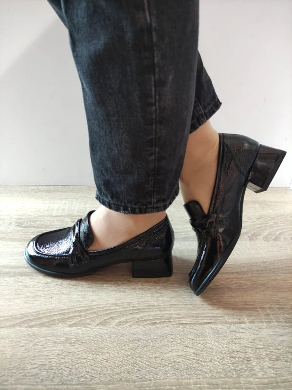 PANTOFI ELEGANTI DAMA CAPRICE 24302-43 NEGRI LAC - imagine 2
