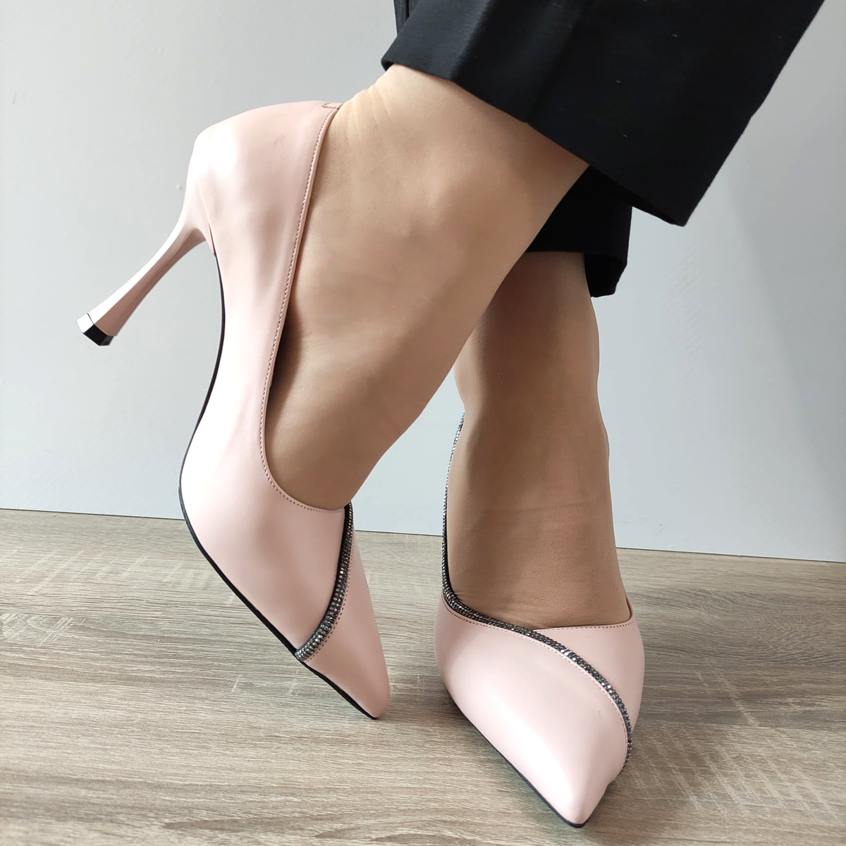 PANTOFI ELEGANTI DAMA DOGATI 049-753 ROZ - imagine 4