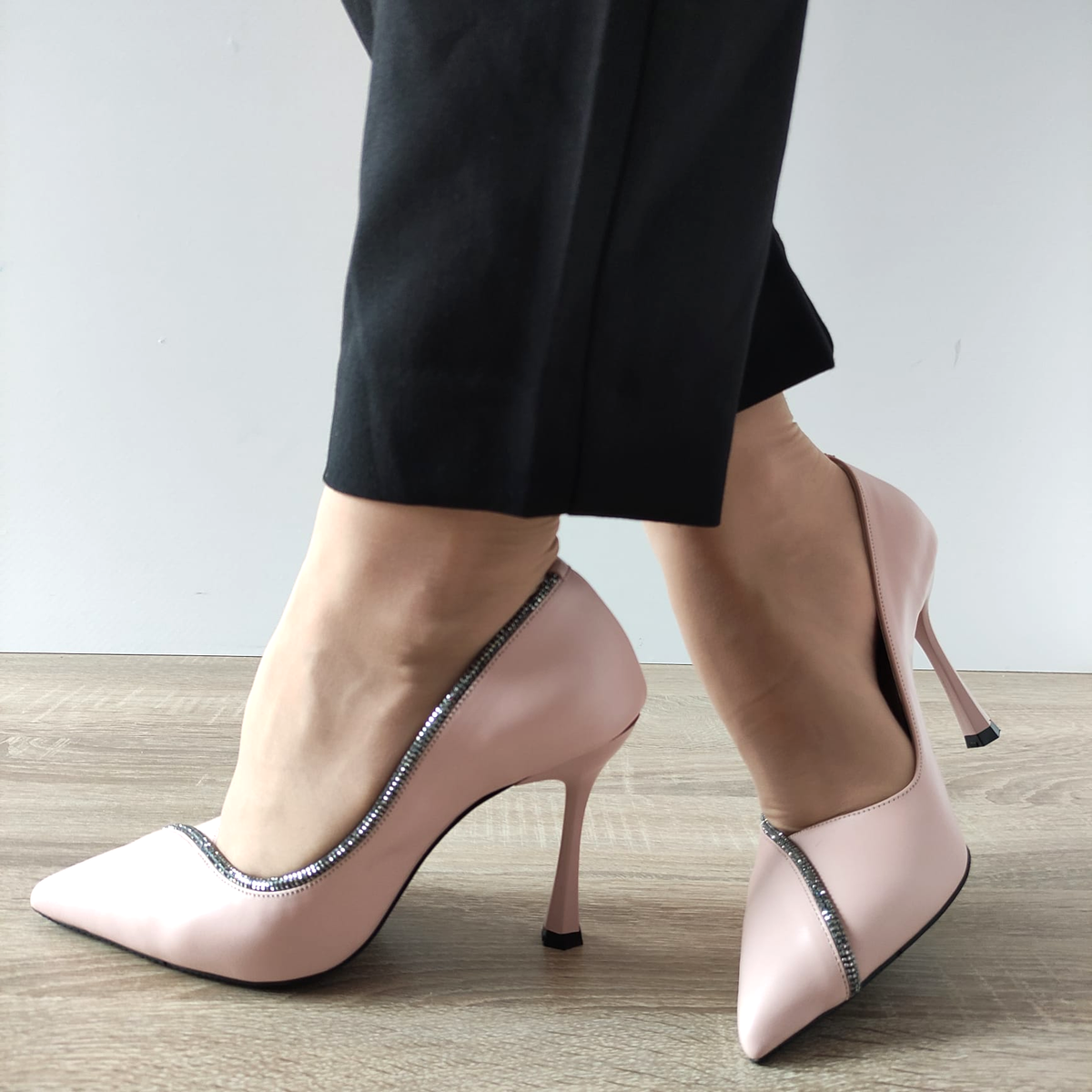 PANTOFI ELEGANTI DAMA DOGATI 049-753 ROZ - imagine 2
