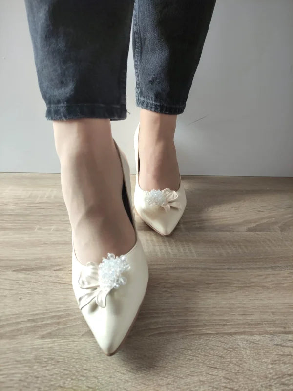 PANTOFI ELEGANTI DAMA EPICA 60063A 52-N CREM (APRICOT PEARL) - imagine 3